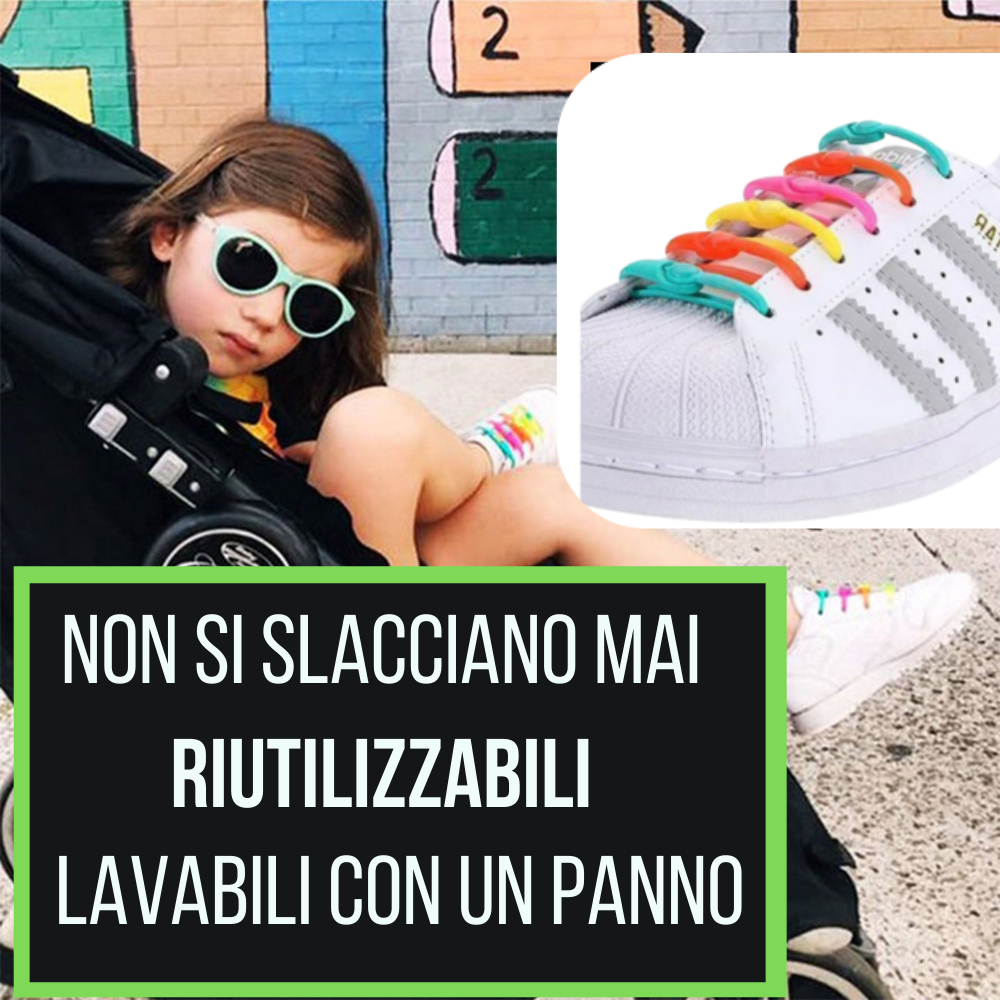 Lazy Strings Lacci per scarpe in Silicone 12 Lacci Saldi24