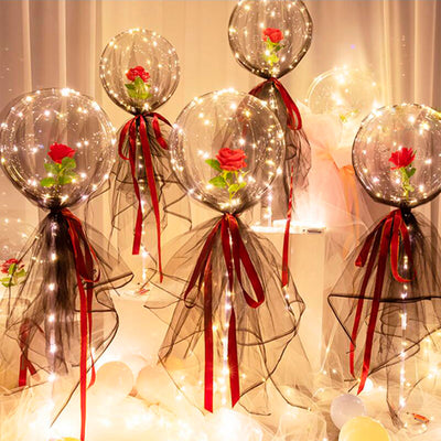 Valentine's Bouquet - Palloncino led con fiore